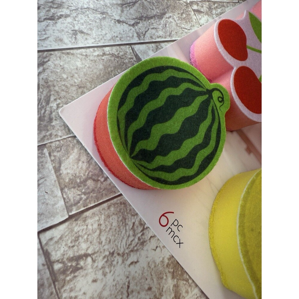 6PCS Fruit Sponges Cute Fruit Cleaning Dishes, Pots, Pans Non-scratch - Picture 3 of 5